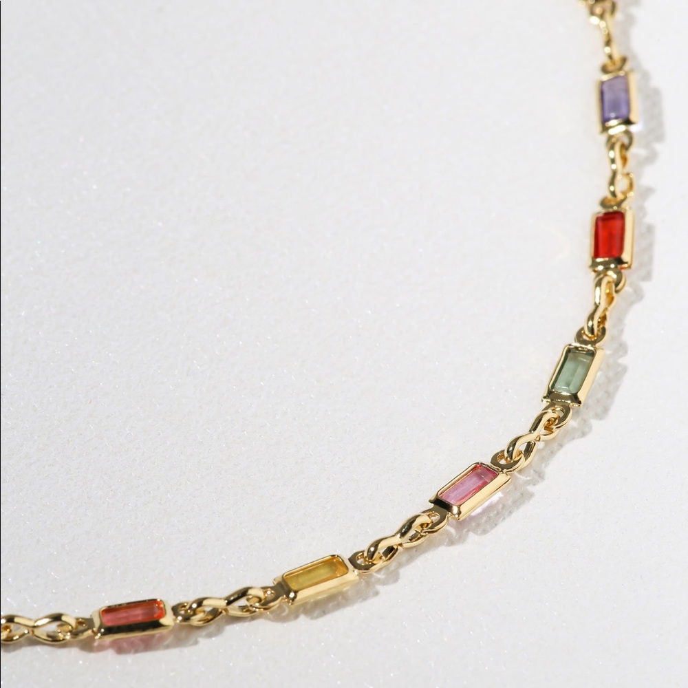 New Vanessa Mooney DIVINE GEMSTONE NECKLACE gold